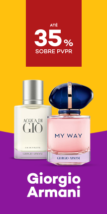 Perfumes Giorgio Armani com até 35% desconto sobre preço de Venda ao Público Recomendado.